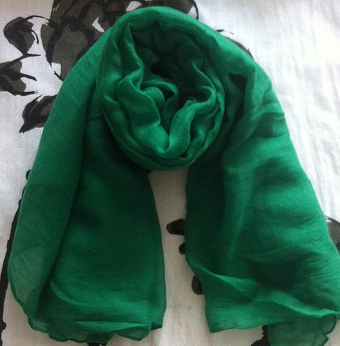 woogwin Women's Cotton Scarves Lady Light Soft Fashion Solid Scarf Wrap Shawl