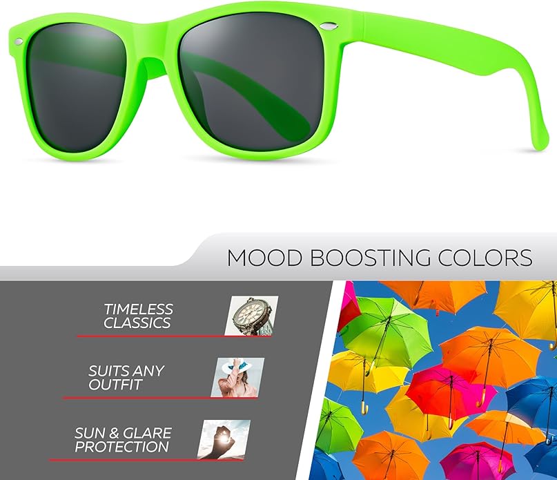 Retro Rewind Polarized Sunglasses for Men and Women - UV Protection Classic Sun Glasses