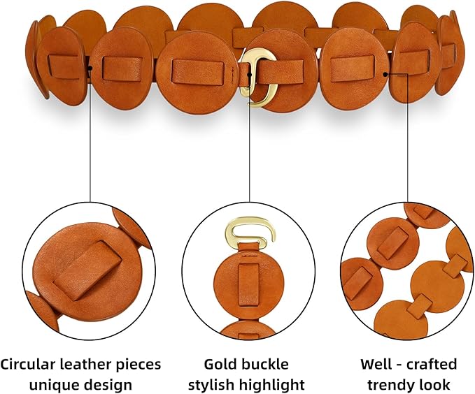 Women's Belt Fashion Buckle Premium Synthetic Leather Ladie Belts for Jeans Minimalist Design Gifts for Women