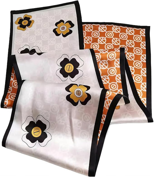100% Mulberry Silk Ribbon Scarf for Hair Beach Head Wraps for Women Handbag accessories Necktie