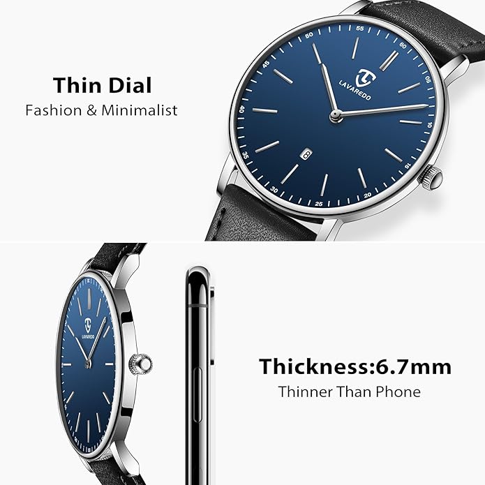 BEN NEVIS Watch, Mens Watch, Minimalist Fashion Simple Wrist Watch Analog Date with Leather Strap