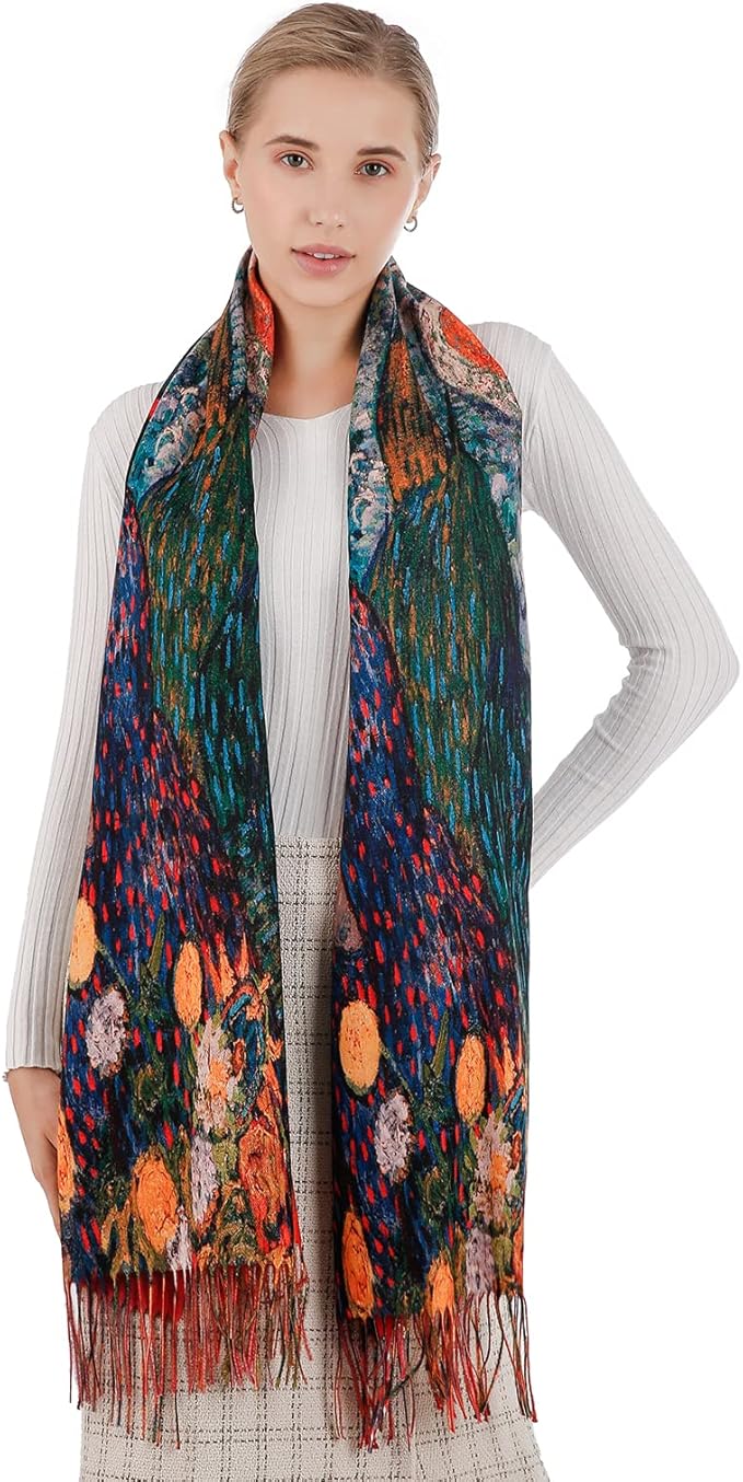 Scarf Shawl Wraps for Women Pashmina Soft Cashmere Scarf Printed Large Blanket Scarf Warm for Fall Winter