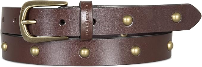 Lucky Brand womens Studded Leather Belt | Stylish | Classic | Modern | Jeans | Pants | Skirt | Dress