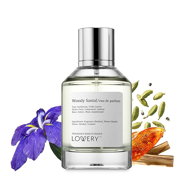 LOVERY Woody Santal Eau de Parum Inspired by L.L.B.O Fragrance S.antal 33, Long Lasting Perfume for Women & Men, Vegan, Clean Unisex Perfume Spray, 100 ml EDP Perfumes for Women - Made in France