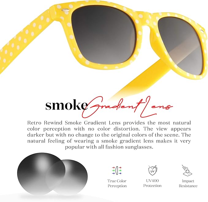 Retro Rewind Polka Dot Vintage Fashion Sunglasses for Women UV400