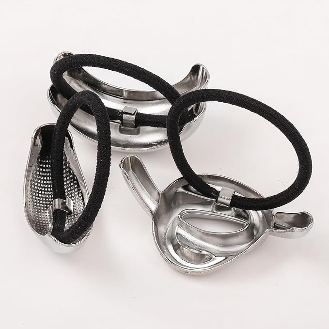 Hair Ties for Women, Sliver Metal Hair Cuffs Hair Accessories Elastic Hair Ties Ponytail Cuff Hair Bands for Both Thick Hair and Thin Hair