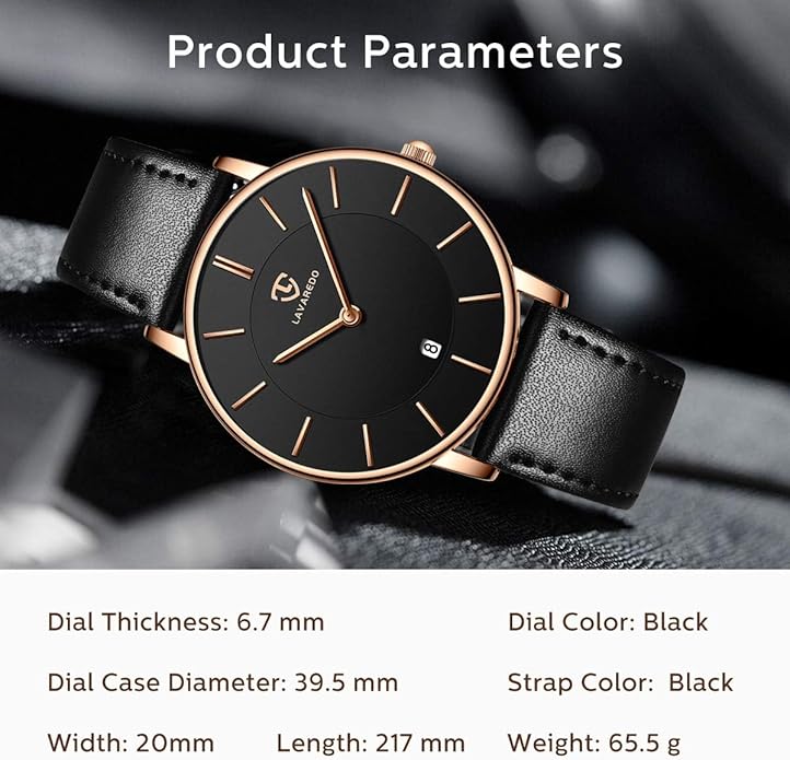 BEN NEVIS Watch, Mens Watch, Minimalist Fashion Simple Wrist Watch Analog Date with Leather Strap