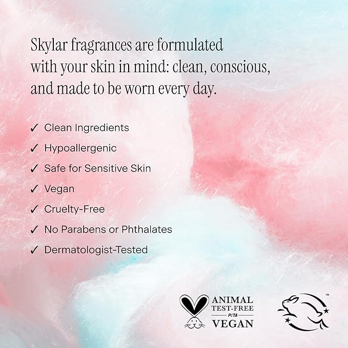 Skylar Boardwalk Delight Eau de Parfum - Hypoallergenic & Clean Perfume for Women & Men, Vegan & Safe for Sensitive Skin - Notes of Cotton Candy, Vanilla & Coconut Milk - 10mL /0.33 Fl oz
