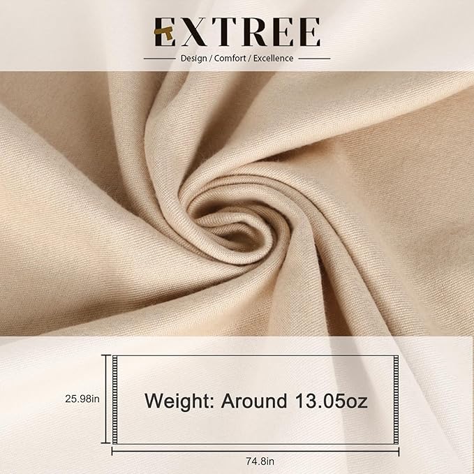 EXTREE Scarfs for Women Pashmina Silky Shawl Wrap for Evening Dressing Blanket Open Front Poncho Cape