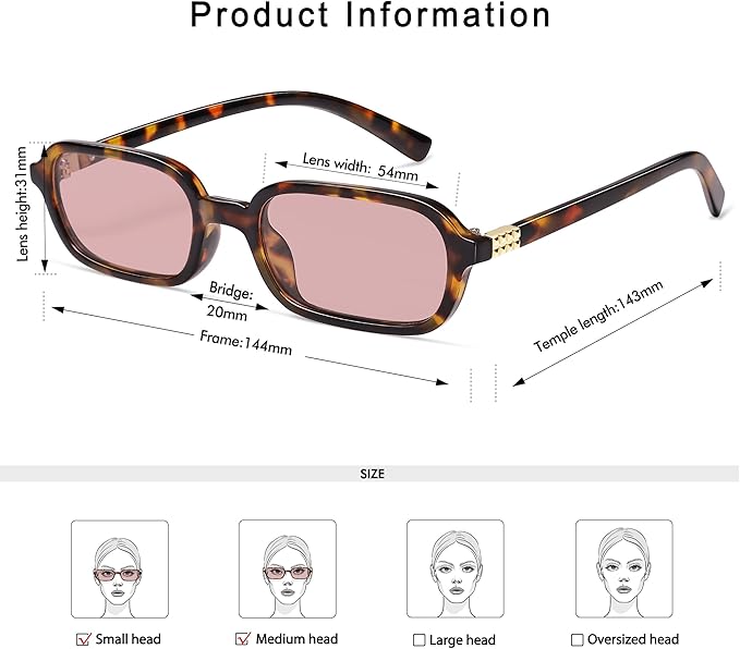Retro Rectangular Sunglasses for Women Vintage Fashion Trendy Funny Small 90s Square Sunnies 2025 AP3698