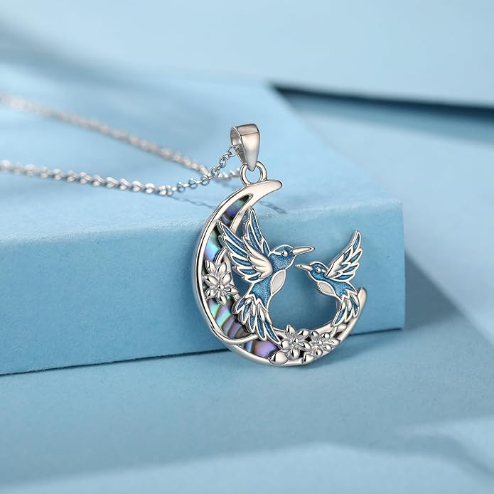 Hummingbird/Bat/Cat/Dolphin/Mermaid Necklace Sterling Silver Cute Animal Necklaces Jewelry Christmas Gifts for Women Mother Wife Friends Daughter