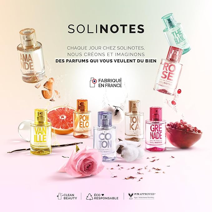 Solinotes Iris Blossom Perfume for Women & Men, 1.7 Fl Oz/ 50 ML Eau De Parfum, Delicate Floral and Soothing Scent with Premium Ingredients - Clean Perfume, Cruelty Free, Vegan, Made in France