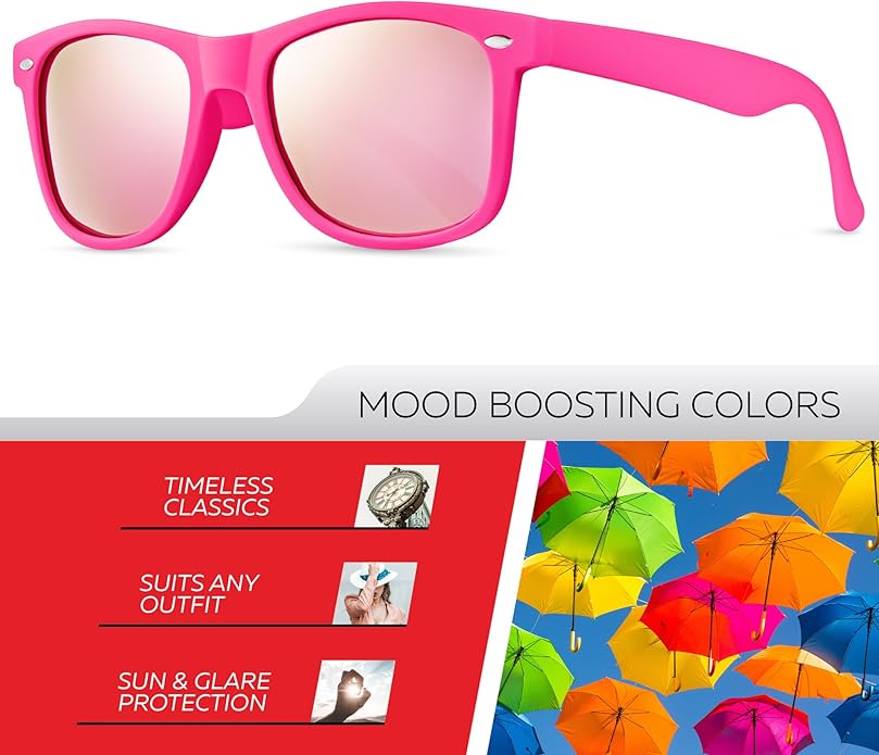 Retro Rewind Polarized Sunglasses for Men and Women - UV Protection Classic Sun Glasses