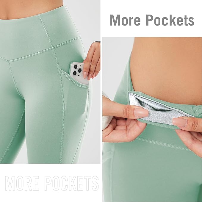 baleaf Winter Clothing Women Leggings Fleece Lined Tights Thermal Warm Thick Cold Weather Gear 1 Pockets