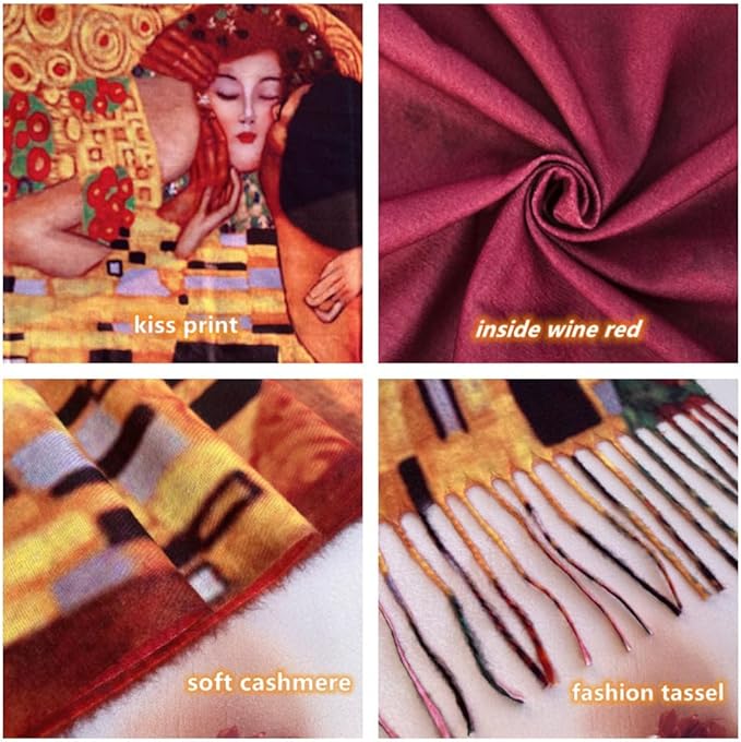 Scarf Shawl Wraps for Women Pashmina Soft Cashmere Scarf Printed Large Blanket Scarf Warm for Fall Winter