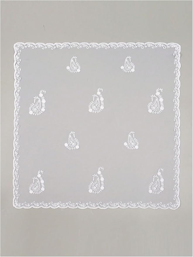 Floerns Women's Flower Embroidery Hair Scarf Headband Sheer Lace Hair Bandana