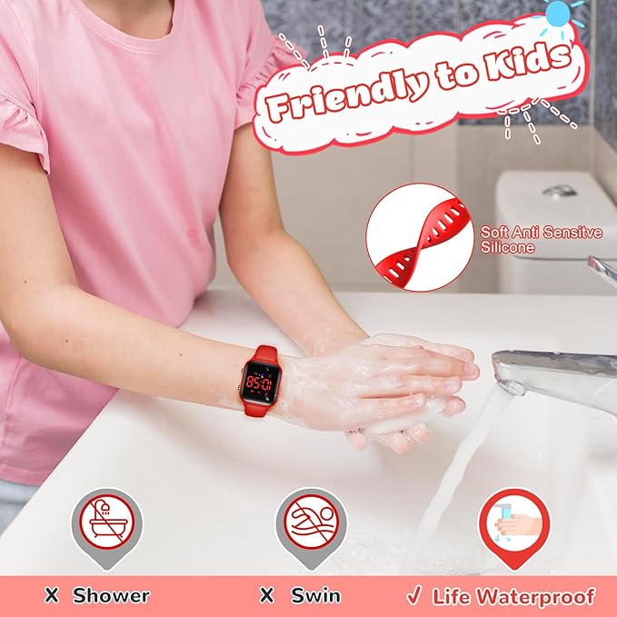 L LAVAREDO Kids Digital Watches for Boys Girls,Waterproof Sport Watch with Pedometer Stopwatch Vibration Alarm for Ages 5-13,No App Fitness Tracker Watch for Kids Teens Birthday Christmas Gifts