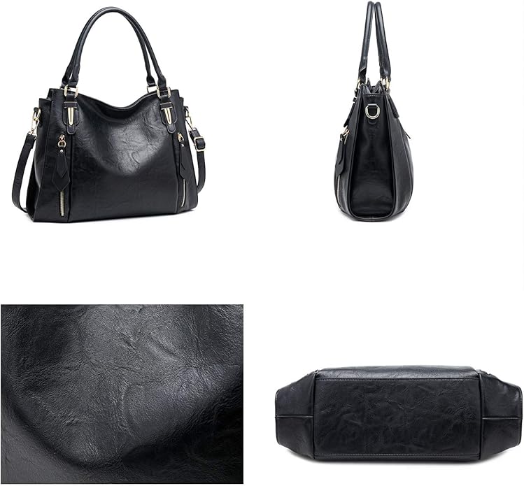Women Tote Bag Handbags PU Leather Fashion Hobo Shoulder Bags with Adjustable Shoulder Strap