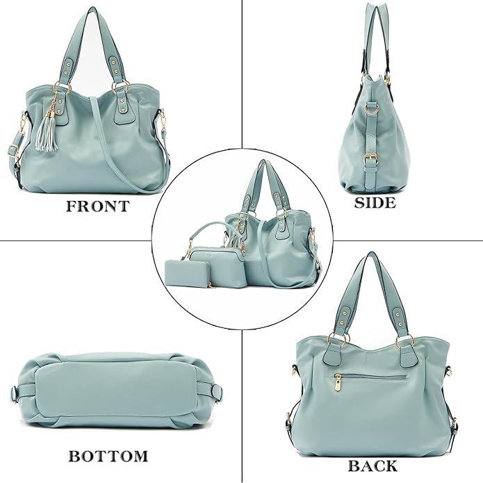 Women Large Crossbody Bags Ladies Satchel Shoulder Handbags Purse and Wallet Set for Women Totes Hobo Purses