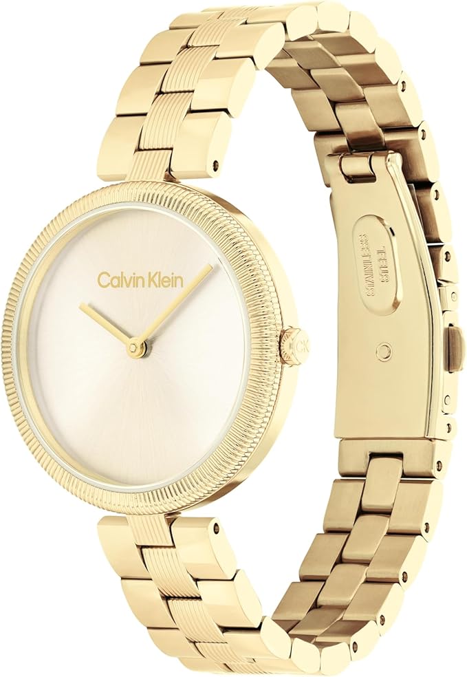 Calvin Klein Gleam - Women's 2H Quartz Watch Stainless Steel - Water Resistant 3 ATM/30 Meters - A Timeless Elegance for Her Everyday Lifestyle - 32 mm