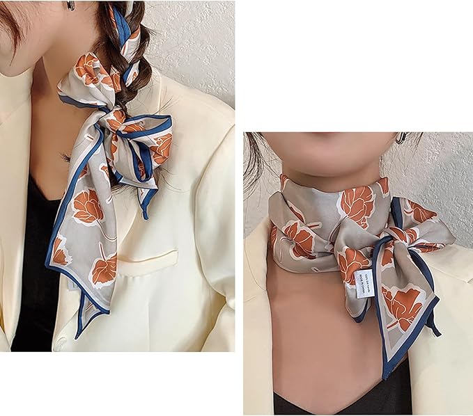 Hair Scarf for Women Silky Satin Headscarf Neck Scarves for Handbag Accessory