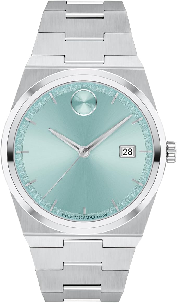 Movado Bold Quest Men's Sport Watch - Swiss Quartz Movement, Stainless Steel Link Bracelet - 5 ATM Water Resistance - Luxury Fashion Timepiece for Him - 40mm