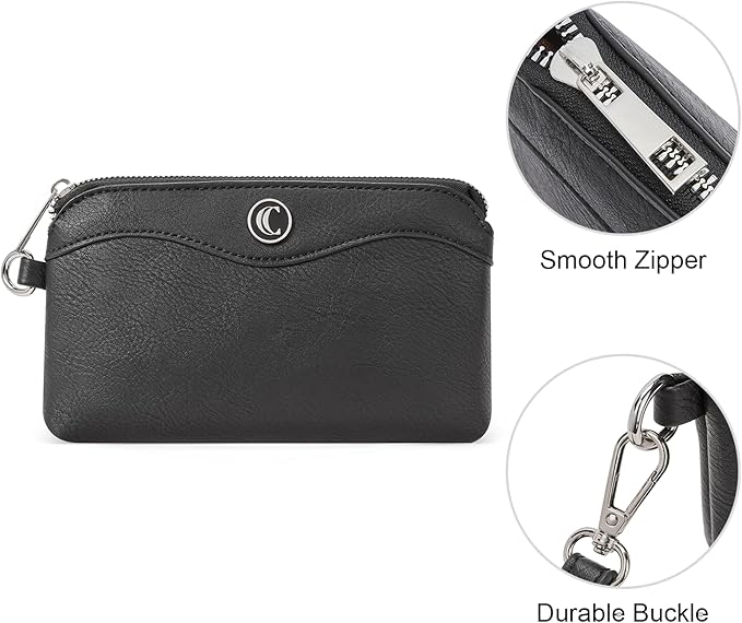 CLUCI Wristlet Wallets for Women Travel Phone Handbag Leather Clutch Purses with Card Slots