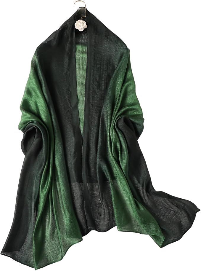 WINCESS.YU Women Gradient Scarf Long Shawls and Wraps Fashion Plain Pashmina Formal Scarf