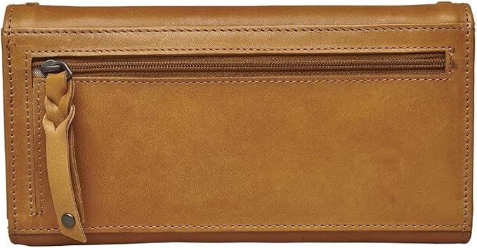 Lady Conceal Hope RFID Leather Laced Wallet (Caramel)