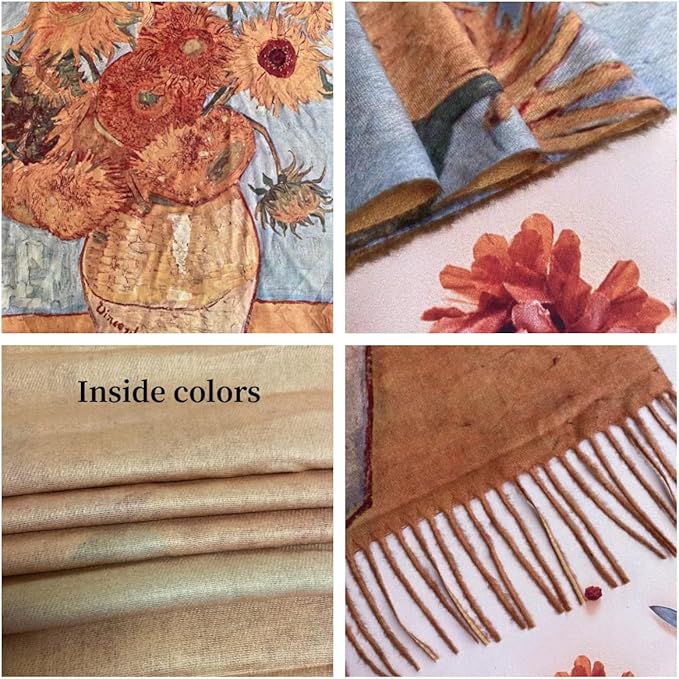 Scarf Shawl Wraps for Women Pashmina Soft Cashmere Scarf Printed Large Blanket Scarf Warm for Fall Winter