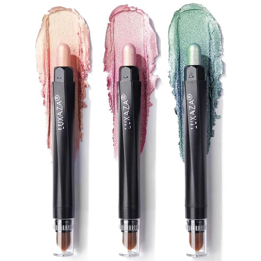 3PCS Cream Eyeshadow Stick,Pro Longwear Eyeshadow Sticks Pencils Crayon-Neon Color