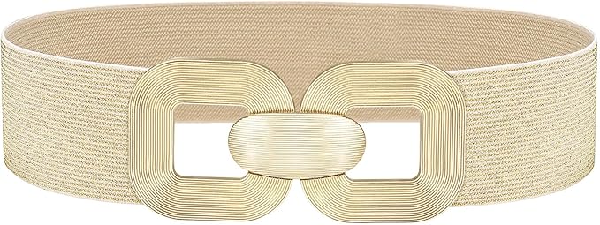 Glamorstar Women Wide Stretchy Belts Elastic Waist Belts for Dresses