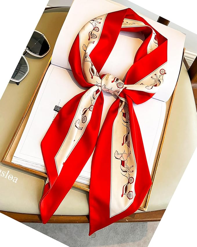 Purse Scarf For Handbags Head Scarves For Women's Hair Bags Scarfs Long Skinny Scarves Fashion Silky