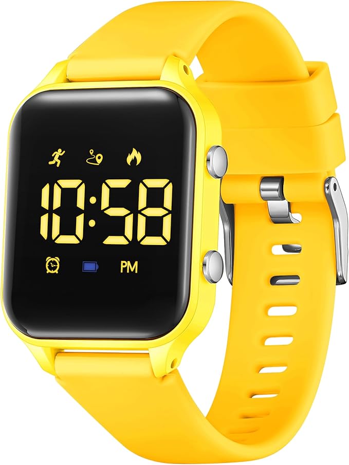 L LAVAREDO Kids Digital Watches for Boys Girls,Waterproof Sport Watch with Pedometer Stopwatch Vibration Alarm for Ages 5-13,No App Fitness Tracker Watch for Kids Teens Birthday Christmas Gifts