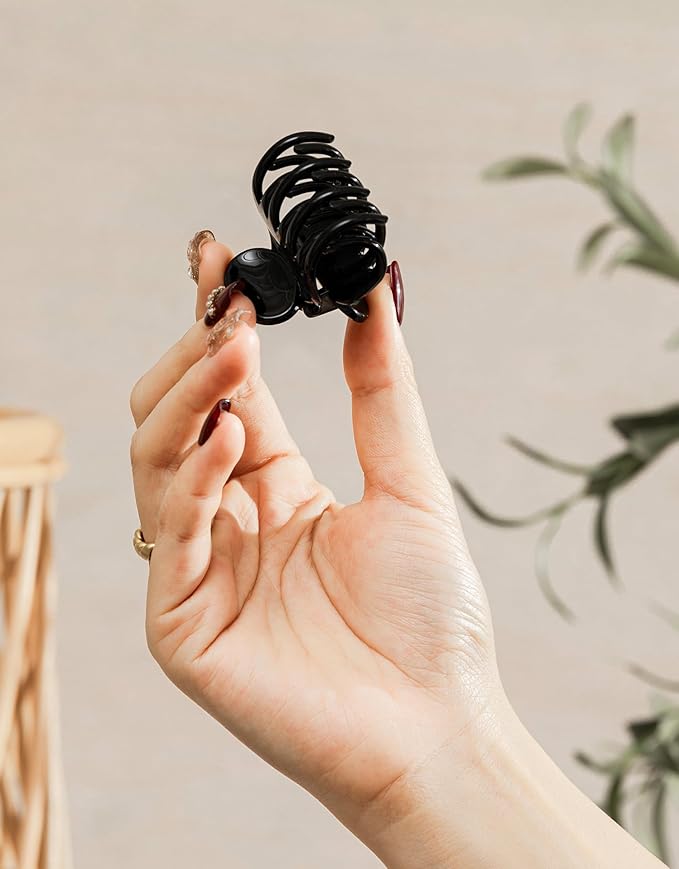 Small Hair Clips for Women Girls, 8 PCS 1.6 Inch Hair Claw Clips for Thin/Medium Thick Hair 4 Style Matte Hair Jaw Clips Non-Slip Tiny Hair Accessories