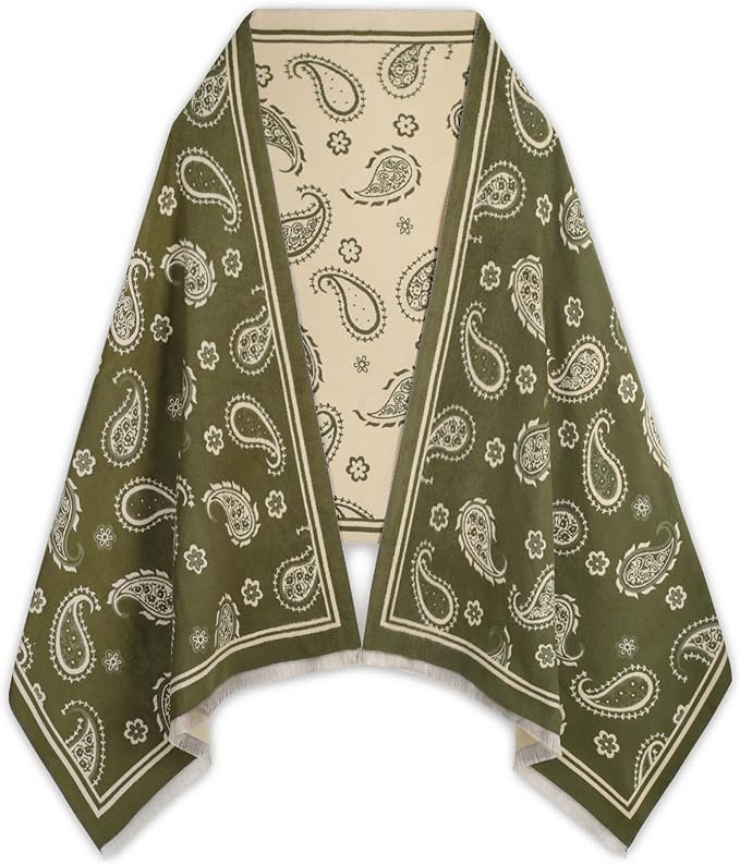 EXTREE Scarfs for Women Pashmina Silky Shawl Wrap for Evening Dressing Blanket Open Front Poncho Cape