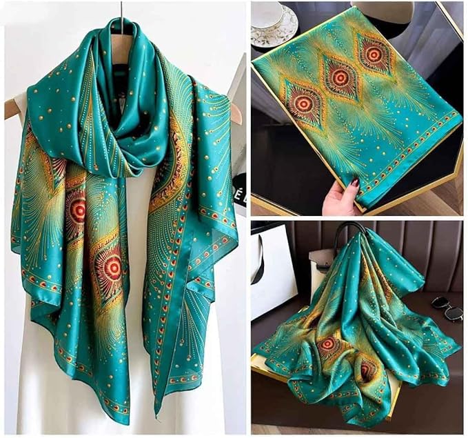 Xyueanlo Scarfs for Women Lightweight Scarves Fashion Print Floral Pattern Head Scarf Wraps Shawls