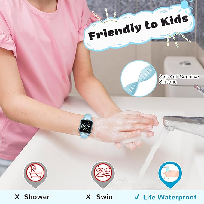 L LAVAREDO Kids Digital Watches for Boys Girls,Waterproof Sport Watch with Pedometer Stopwatch Vibration Alarm for Ages 5-13,No App Fitness Tracker Watch for Kids Teens Birthday Christmas Gifts