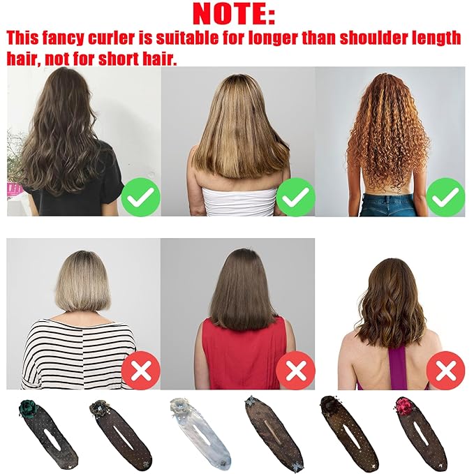 Ball Hair Accessory for Long Thick Hair: Women's and Girls' 2025 Bun Maker Twister, Lazy Curler, Easy Roll Tool, Flower Roller for Hair Styling (2PCS-EF)
