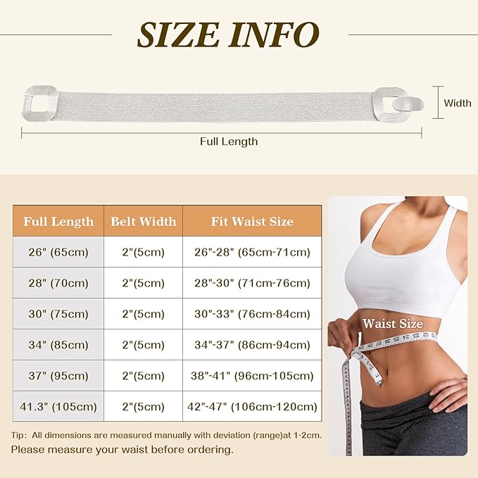 Glamorstar Women Wide Stretchy Belts Elastic Waist Belts for Dresses