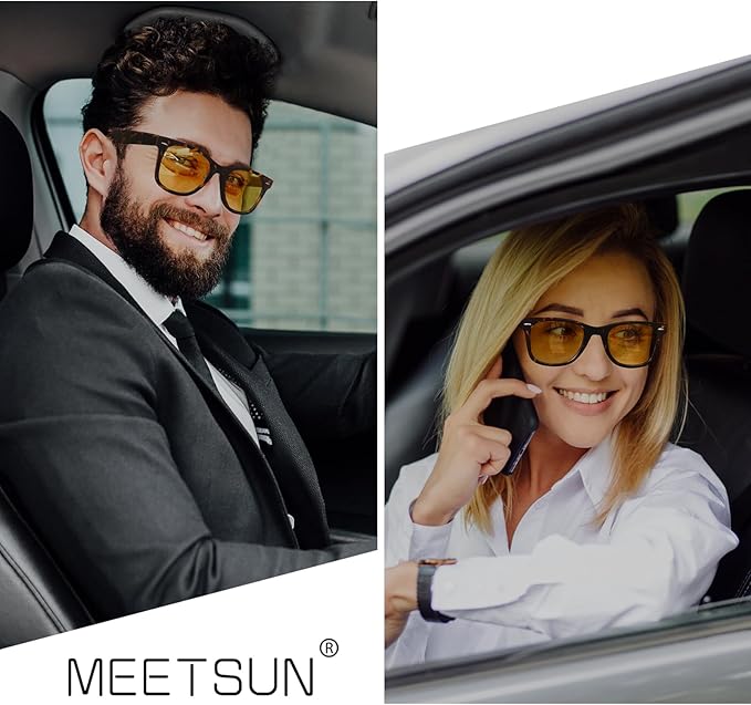 MEETSUN Polarized Sunglasses for Women Men Classic Retro Square Frame Driving Sun Glasses UV Protection