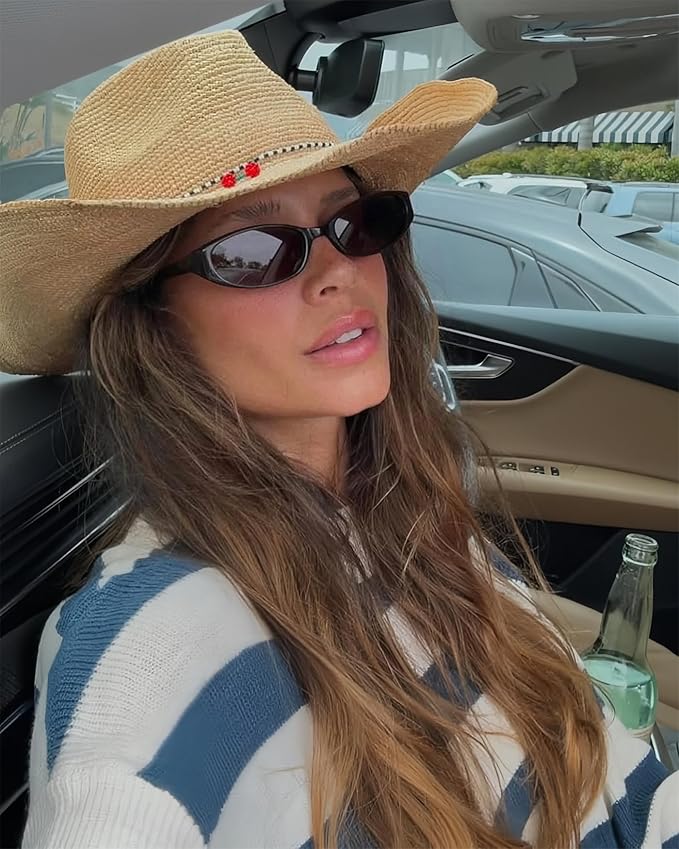 Retro Oval Sunglasses for Women 2026 90s Small Chic Cat Eye Sun Glasses Sunnies Lightweight Shades