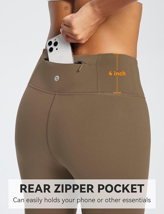 baleaf Women's Fleece Lined Leggings Water Resistant Thermal Winter Warm Tights High Waisted with Pockets Running Gear
