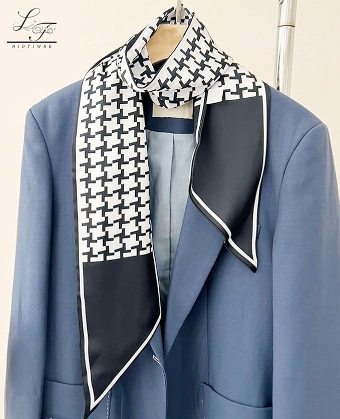 Head Scarf Hair Neck Scarves For Women Purse Bag Scarfs For Handbags Silky Long Thin Satin Headscarf Fashion