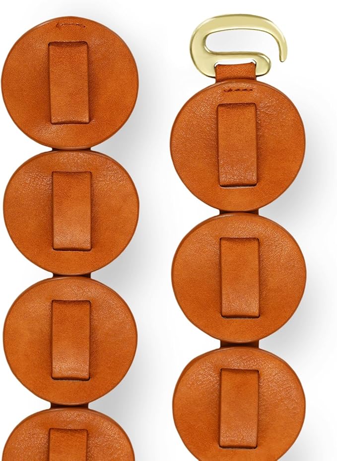 Women's Belt Fashion Buckle Premium Synthetic Leather Ladie Belts for Jeans Minimalist Design Gifts for Women