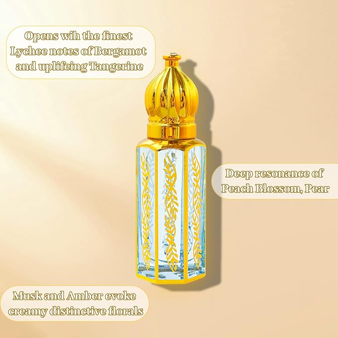 MR.A 3Pack Arabian Perfume for Women, Arabic Long Lasting Perfume Oil Rollerball, Luxury Arab Parfume Oil, Soft Parfume Arabe Roller On Sky Blue, Eau de Parfum Women