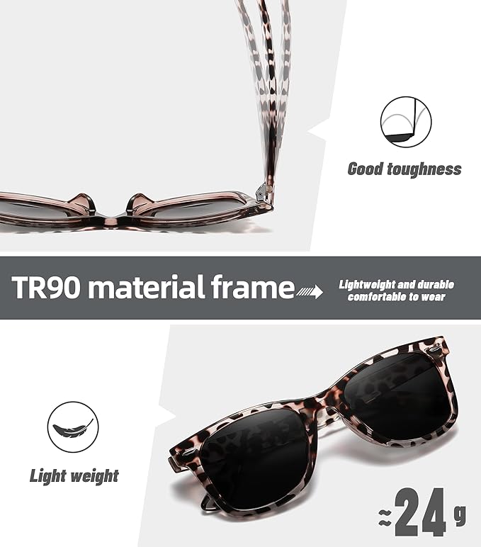 MEETSUN Polarized Sunglasses for Women Men Classic Retro Square Frame Driving Sun Glasses UV Protection