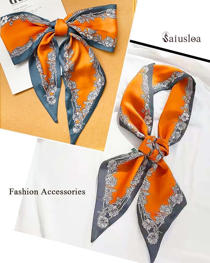 Purse Scarf For Handbags Head Scarves For Women's Hair Bags Scarfs Long Skinny Scarves Fashion Silky