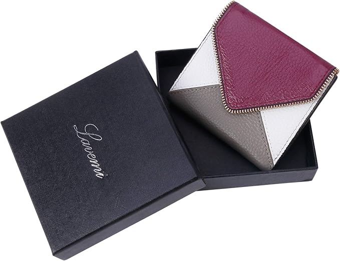 Lavemi Ultra Thin Small Compact Leather Womens Girls Wallets RFID Blocking Credit Card Holder for Women
