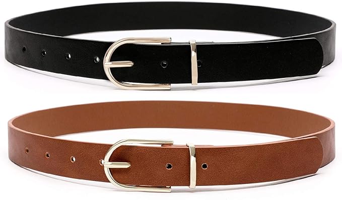 Earnda Women's Faux Leather Chic Belt for Ladies Jeans